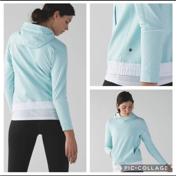 lululemon athletica Tops - Lululemon All Good Pull Over Hoodie tranquil blue